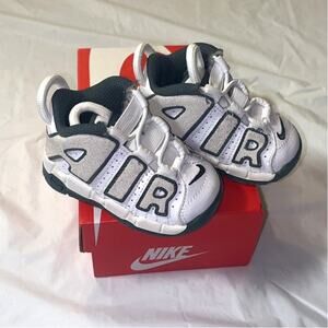 NIKE AIR MORE UPTEMPO KI (TD) Vintage Green/White Sz: 3C - FQ1936-100 Excellent